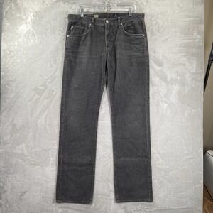 AG Adriano Goldschmied Pants mens 34x34 Protege Corduroy Chino Gray Straight Leg